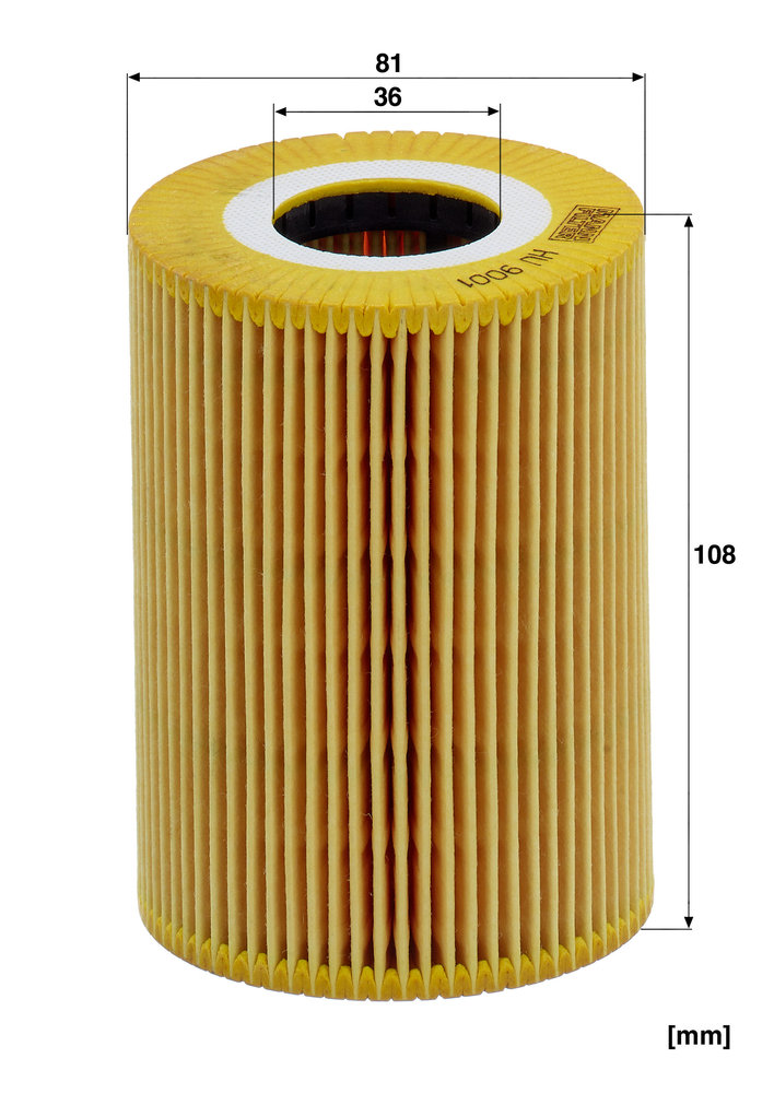 Ilustracja HU 9001 y MANN-FILTER filtr oleju