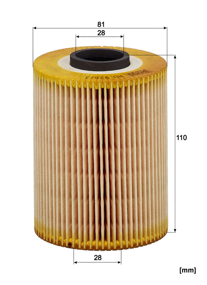 Ilustracja HU 926/3 x MANN-FILTER filtr oleju