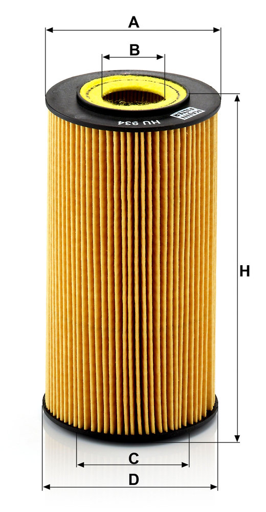 Ilustracja HU 934 x MANN-FILTER filtr oleju