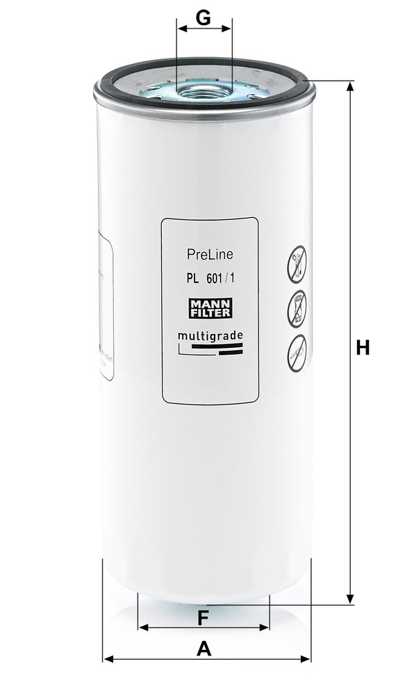 Ilustracja PL 601/1 MANN-FILTER filtr paliwa