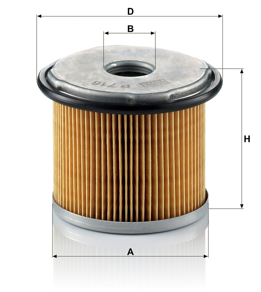 Ilustracja P 716 MANN-FILTER filtr paliwa