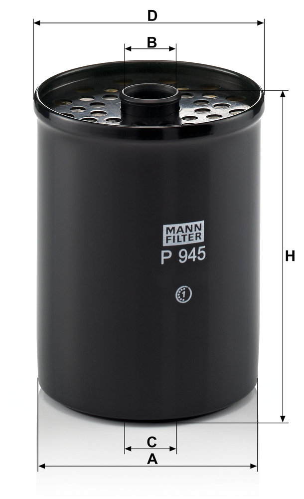 Ilustracja P 945 x MANN-FILTER filtr paliwa