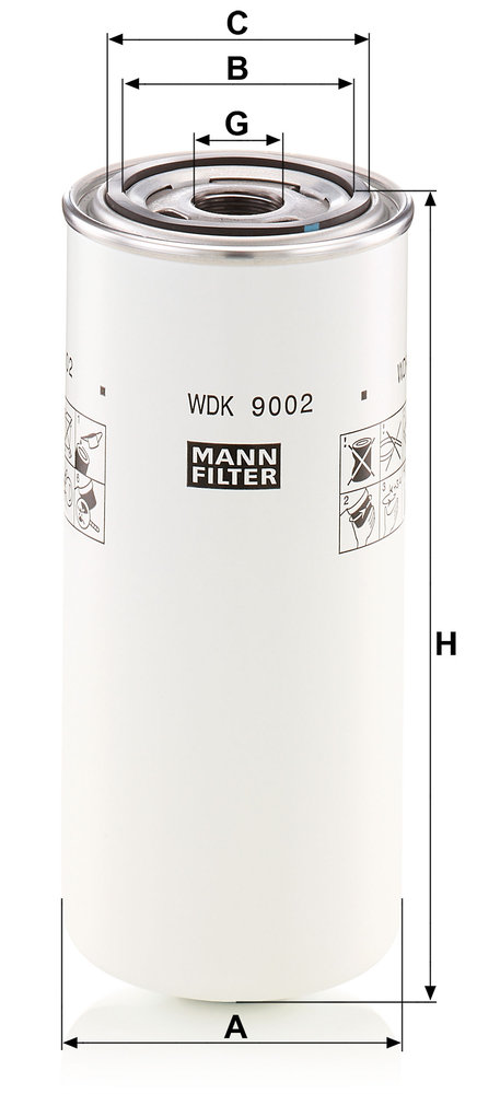 Ilustracja WDK 9002 MANN-FILTER filtr paliwa