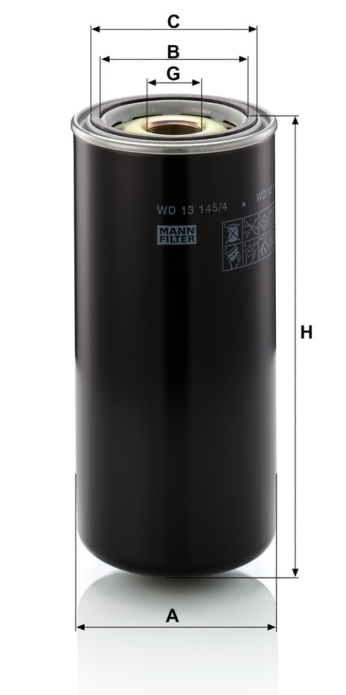 Ilustracja WD 13 145/4 MANN-FILTER filtr automatycznej skrzyni biegów