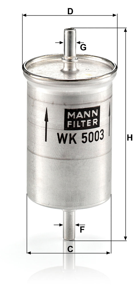 Ilustracja WK 5003 MANN-FILTER filtr paliwa