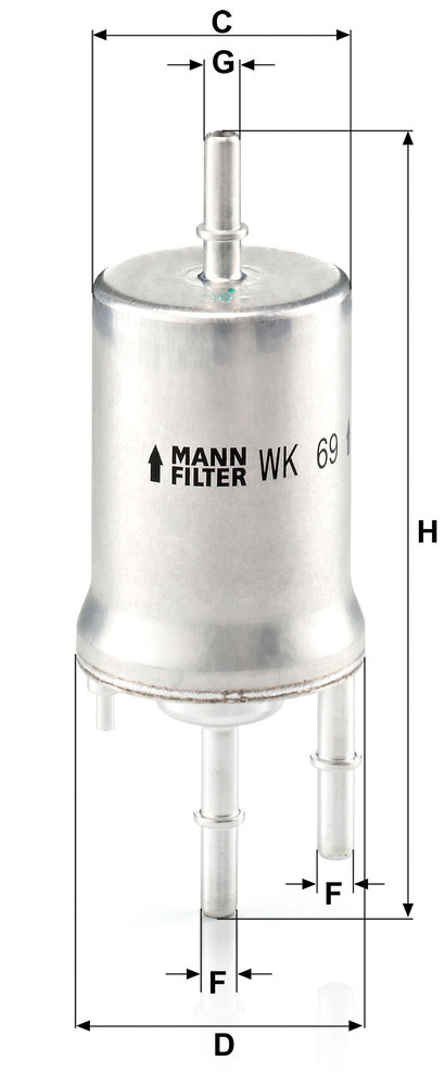 Ilustracja WK 69 MANN-FILTER filtr paliwa