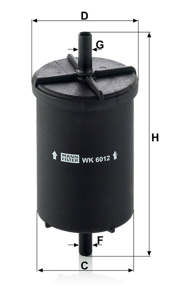 Ilustracja WK 6012 MANN-FILTER filtr paliwa