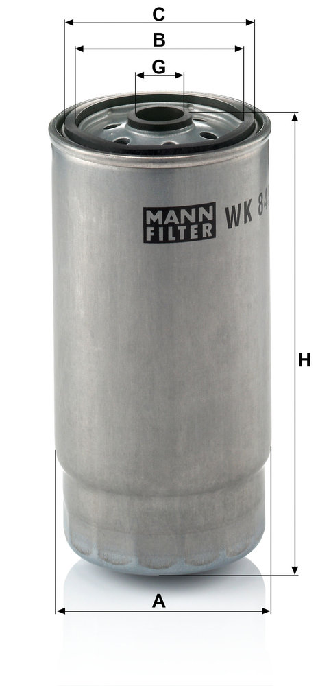 Ilustracja WK 845/7 MANN-FILTER filtr paliwa