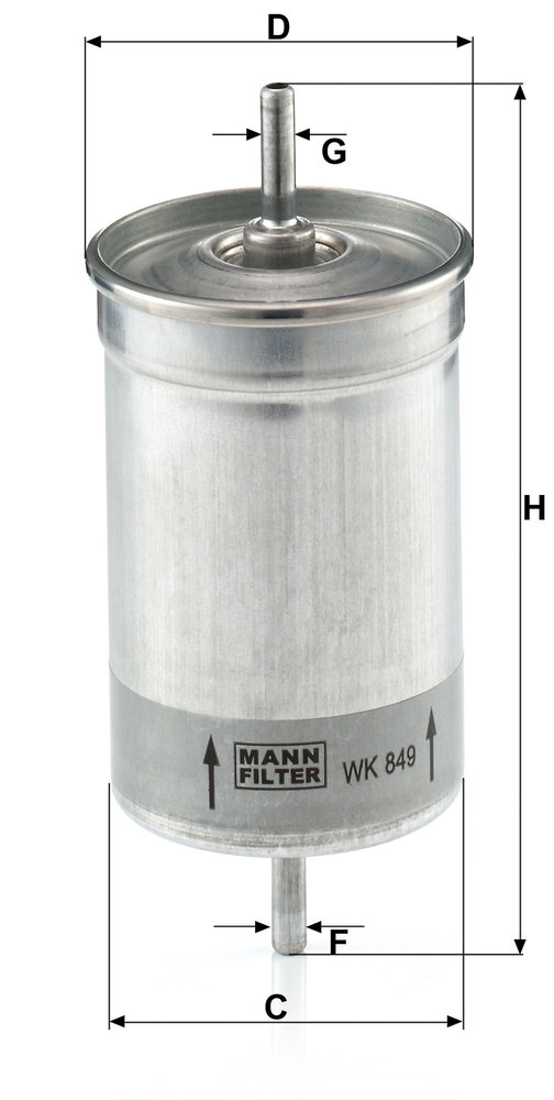 Ilustracja WK 849 MANN-FILTER filtr paliwa