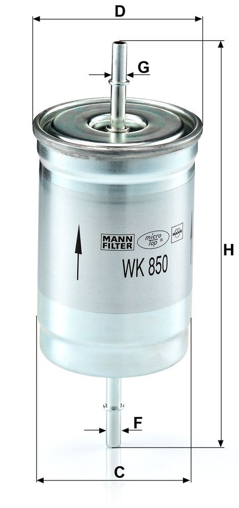 Ilustracja WK 850 MANN-FILTER filtr paliwa
