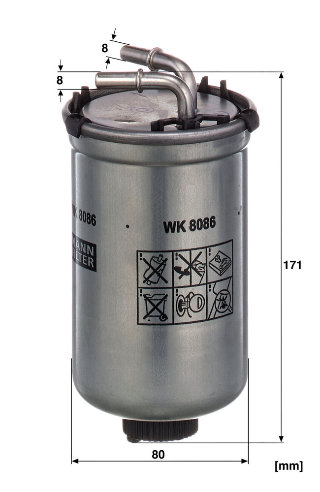 Ilustracja WK 8086 MANN-FILTER filtr paliwa