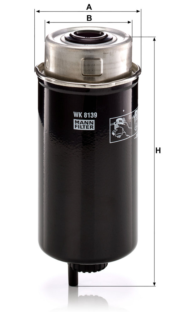 Ilustracja WK 8139 MANN-FILTER filtr paliwa
