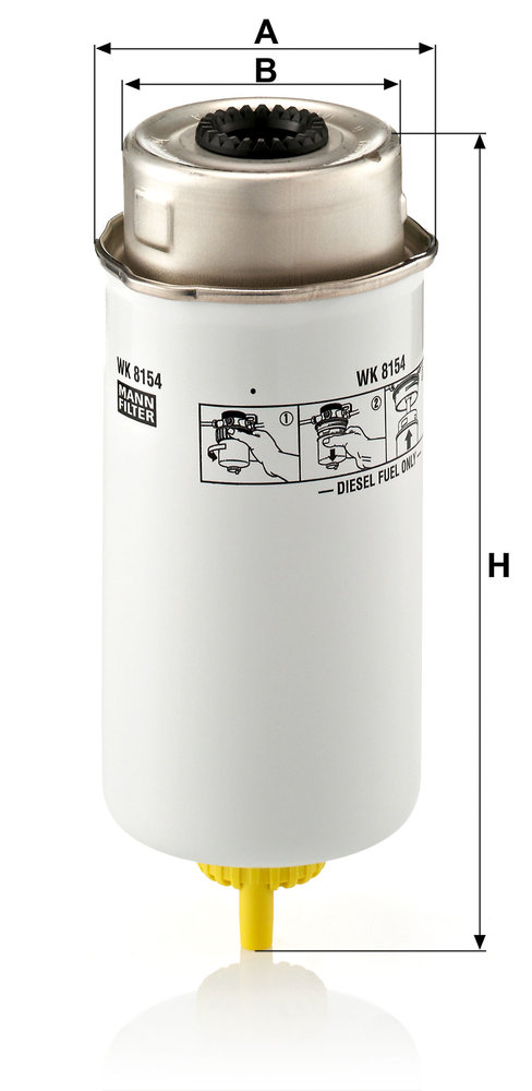 Ilustracja WK 8154 MANN-FILTER filtr paliwa