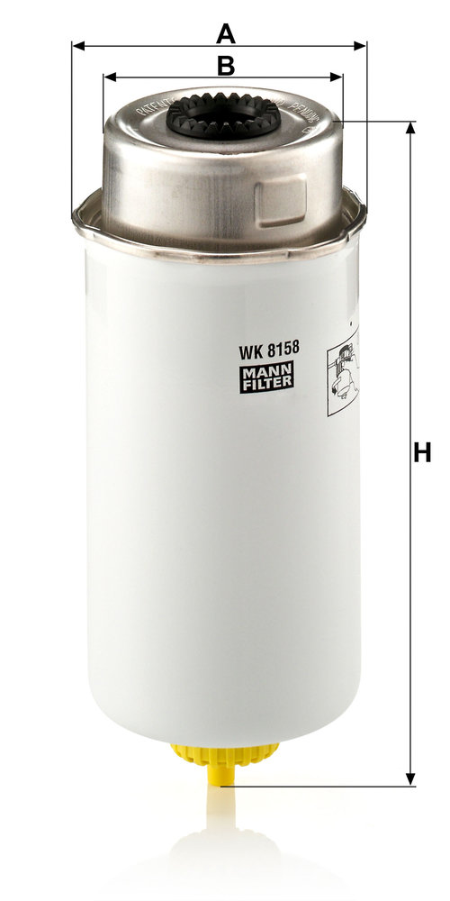 Ilustracja WK 8158 MANN-FILTER filtr paliwa