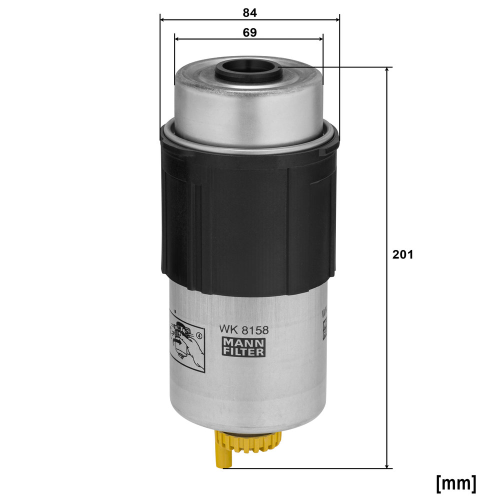 Ilustracja WK 8158 MANN-FILTER filtr paliwa