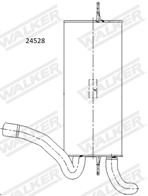 Ilustracja 24528 WALKER tłumik końcowy
