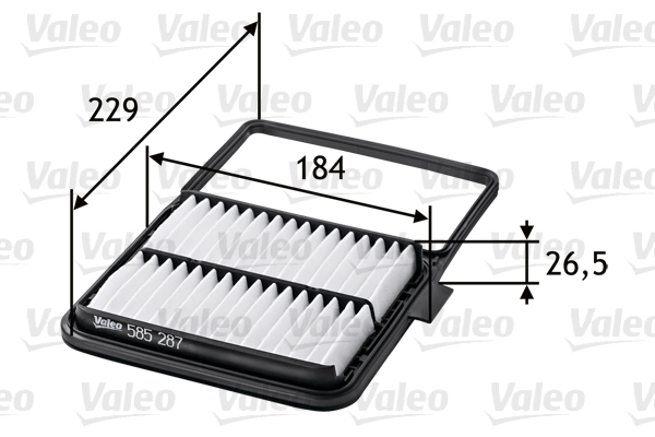 Ilustracja 585287 VALEO filtr powietrza
