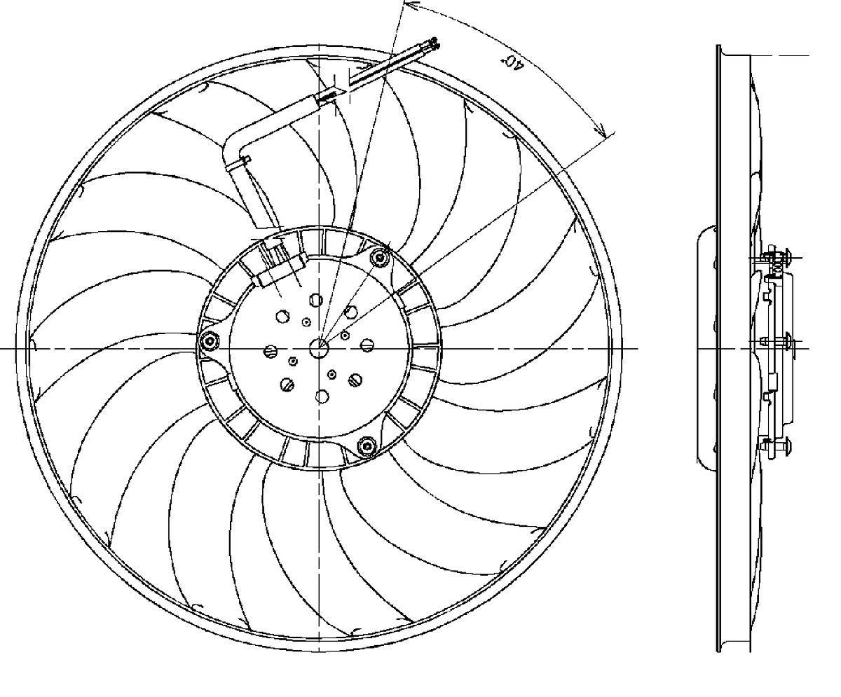 Ilustracja 698610 VALEO wentylator, chłodzenie silnika