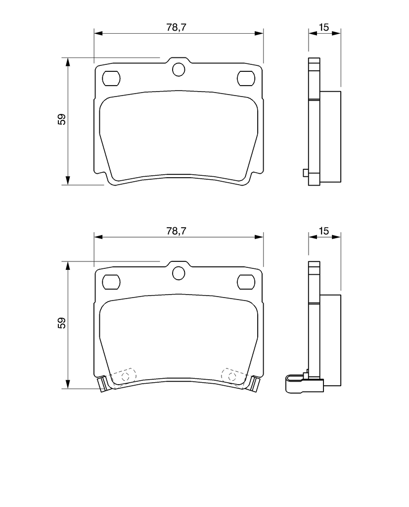 Ilustracja 0 986 424 711 BOSCH klocki hamulcowe