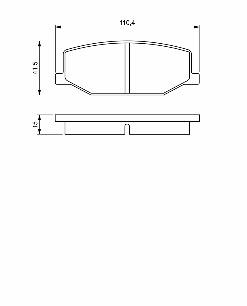 Ilustracja 0 986 460 935 BOSCH klocki hamulcowe