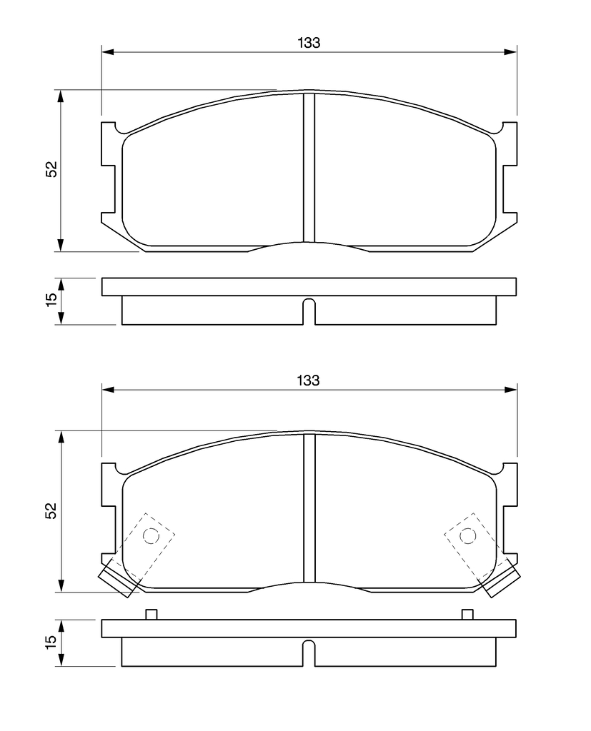 Ilustracja 0 986 460 020 BOSCH klocki hamulcowe