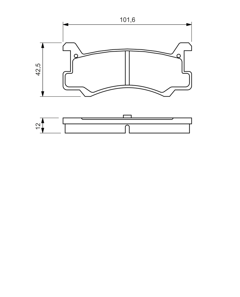 Ilustracja 0 986 460 080 BOSCH klocki hamulcowe