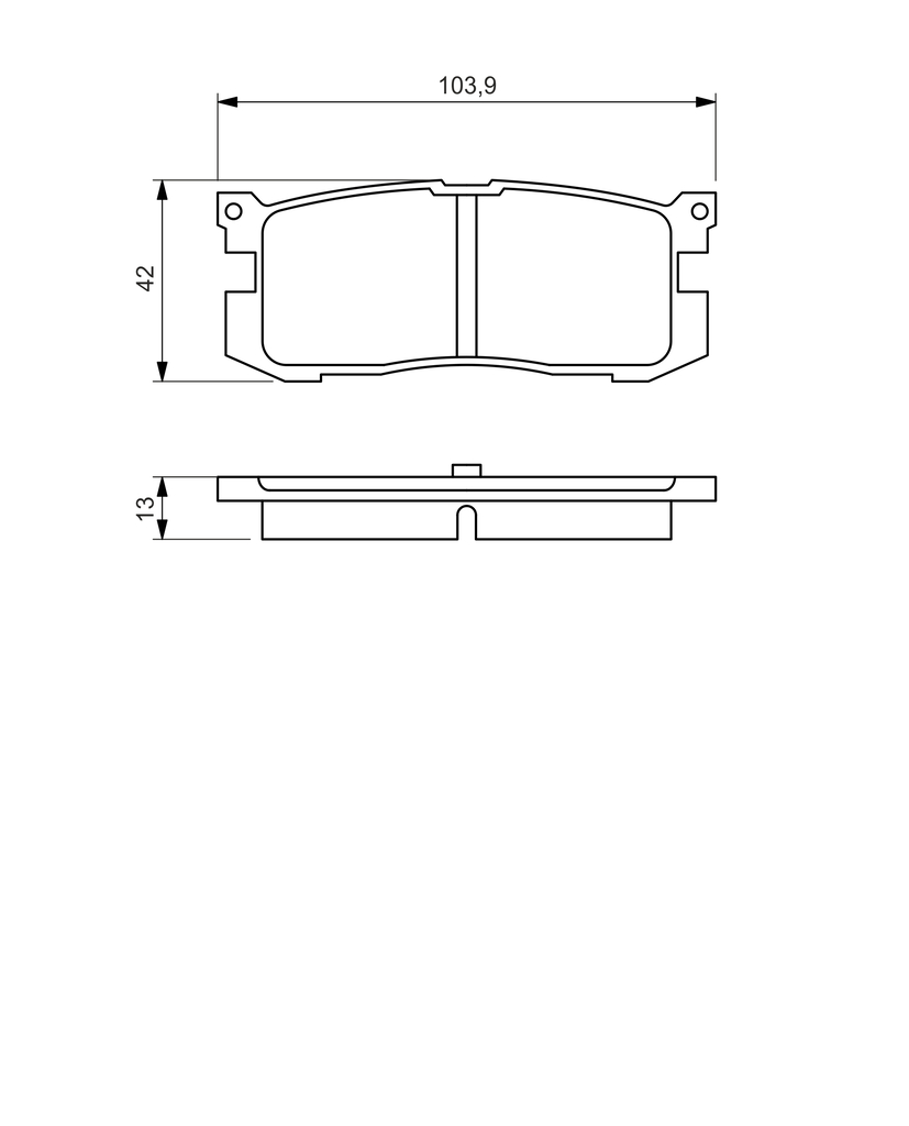 Ilustracja 0 986 461 138 BOSCH klocki hamulcowe