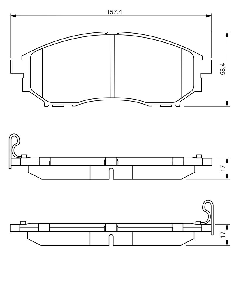 Ilustracja 0 986 494 295 BOSCH klocki hamulcowe