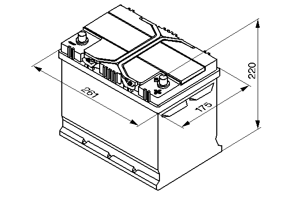 Ilustracja 0 092 S40 260 BOSCH akumulator