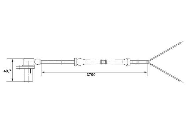 Ilustracja 0 265 006 215 BOSCH czujnik, prędkość obrotowa koła