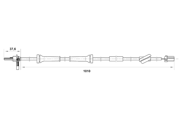 Ilustracja 0 265 007 022 BOSCH czujnik, prędkość obrotowa koła