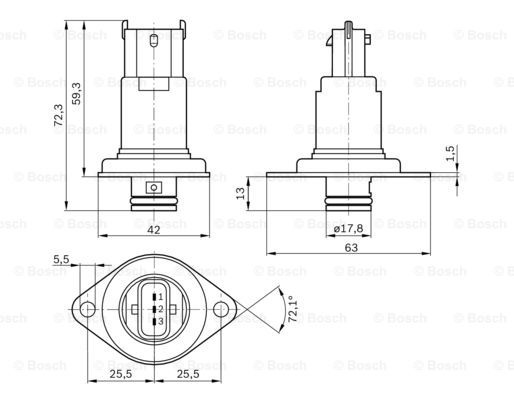 Ilustracja 0 281 002 668 BOSCH czujnik