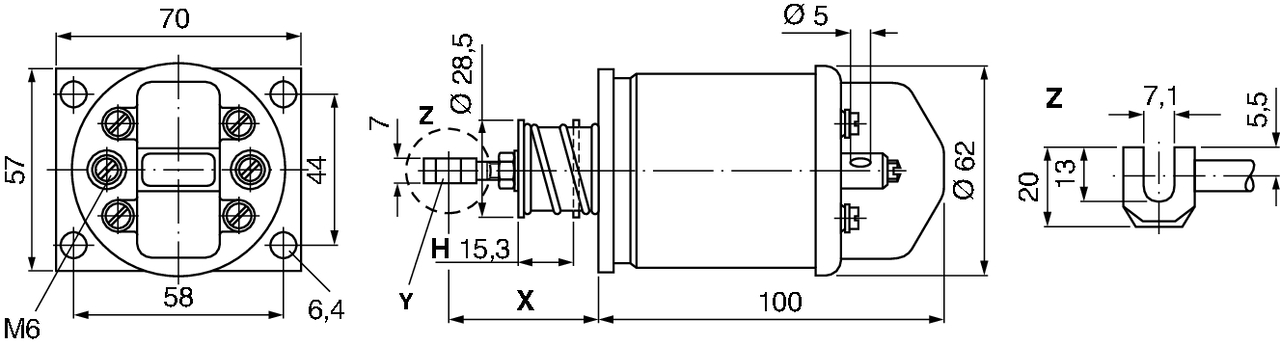 Ilustracja 0 330 003 001 BOSCH elektromagnes