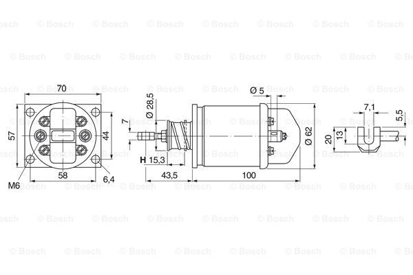 Ilustracja 0 330 003 002 BOSCH elektromagnes