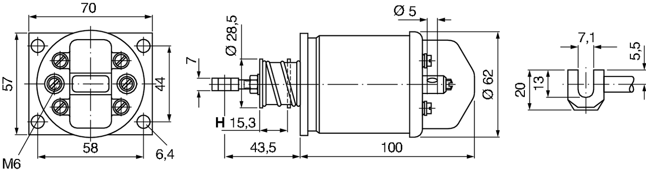 Ilustracja 0 330 003 002 BOSCH elektromagnes