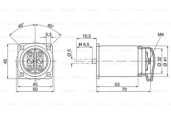 Ilustracja 0 330 101 026 BOSCH elektromagnes