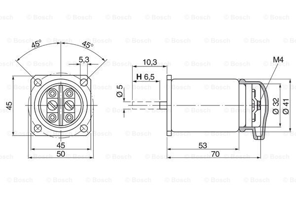 Ilustracja 0 330 101 012 BOSCH elektromagnes