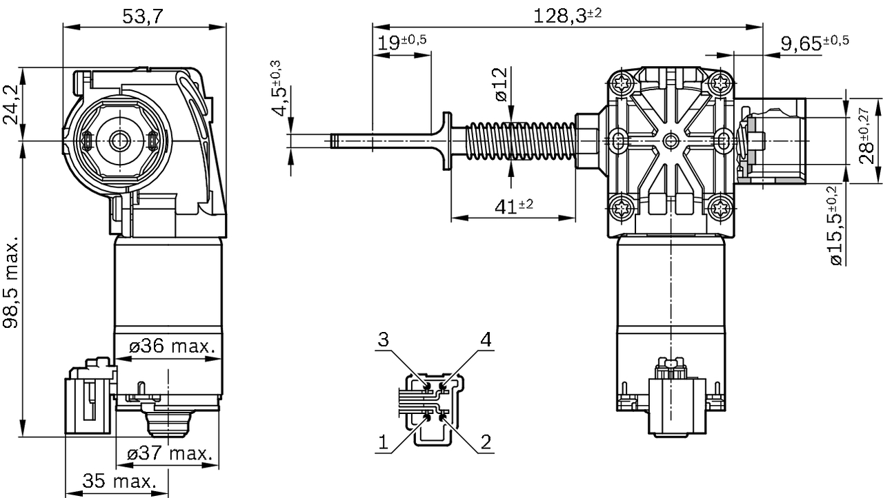 Ilustracja 0 390 204 027 BOSCH silnik elektryczny
