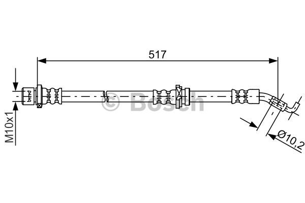 Ilustracja 1 987 481 812 BOSCH przewód hamulcowy elastyczny