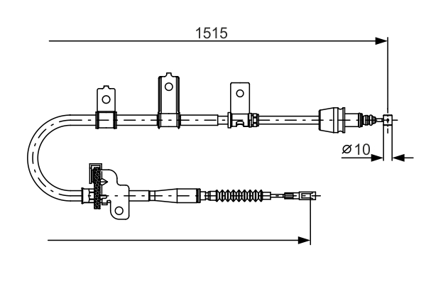 Ilustracja 1 987 482 098 BOSCH linka hamulca ręcznego