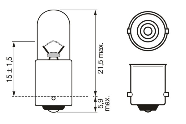 Ilustracja 1 987 302 512 BOSCH żarówka, lampa kierunkowskazu