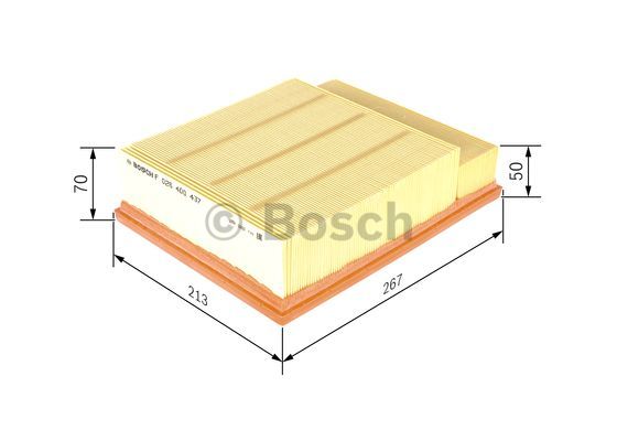 Ilustracja F 026 400 437 BOSCH filtr powietrza
