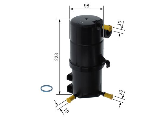 Ilustracja F 026 402 278 BOSCH filtr paliwa