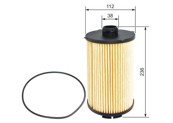 Ilustracja F 026 407 217 BOSCH filtr oleju