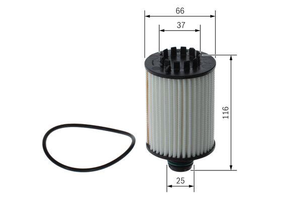 Ilustracja F 026 407 335 BOSCH filtr oleju