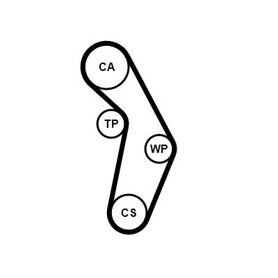 Ilustracja CT1111 CONTINENTAL CTAM pasek rozrządu