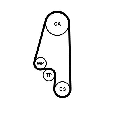 Ilustracja CT846K2 CONTINENTAL CTAM zestaw paska rozrządu