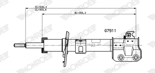 Ilustracja G7911 MONROE amortyzator