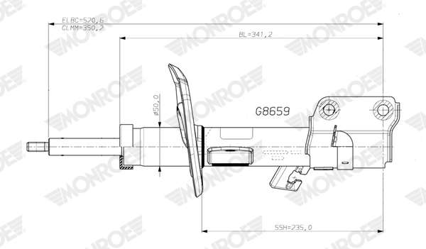 Ilustracja G8659 MONROE amortyzator