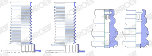 Ilustracja PK387 MONROE zestaw ochrony przeciwpyłowej, amortyzator